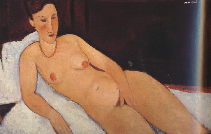 Amedeo Modigliani Nude with Coral Necklace (mk39) oil painting picture